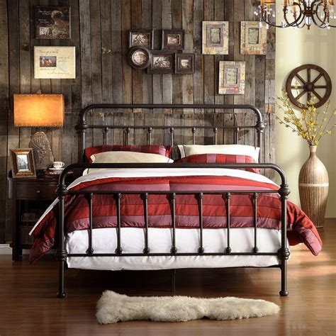queen size bed frame metal antique